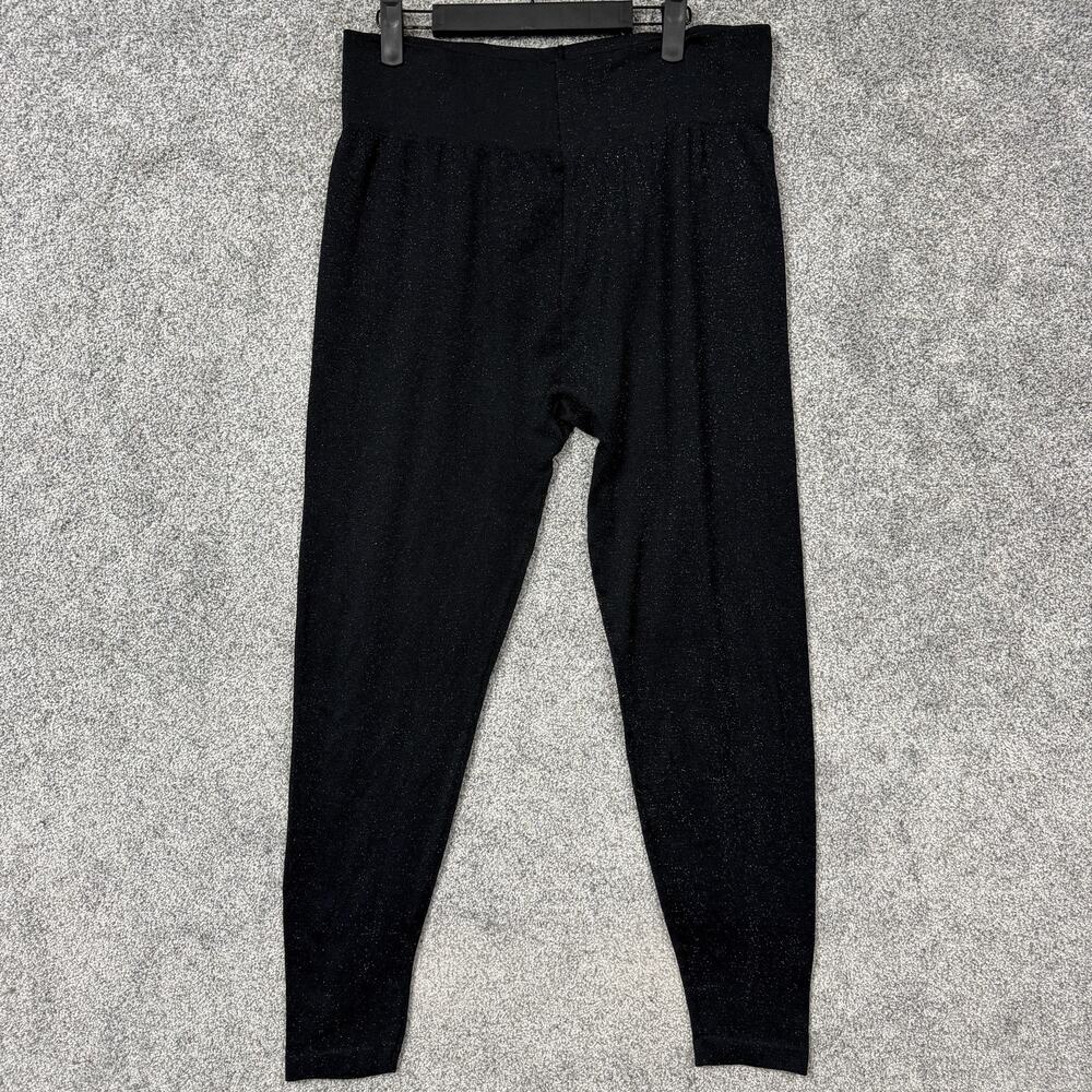 Maurices Leggings Juniors 3 Ankle Black Silver Metallic Shimmer Disco Goth Luxe